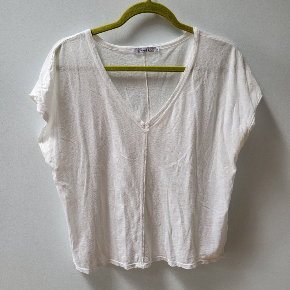 Michael Stars White V-neck